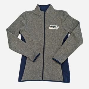 NFL Seattle Seahawks Women's Gray and Navy Utility Jacket